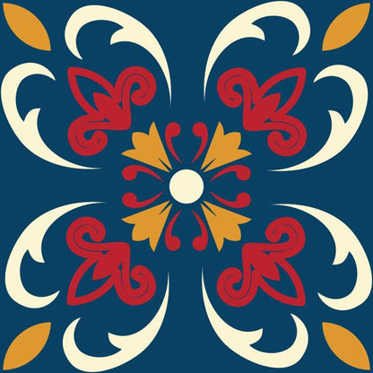 Tribal Tiles — cushion 6 of 6, the printed design