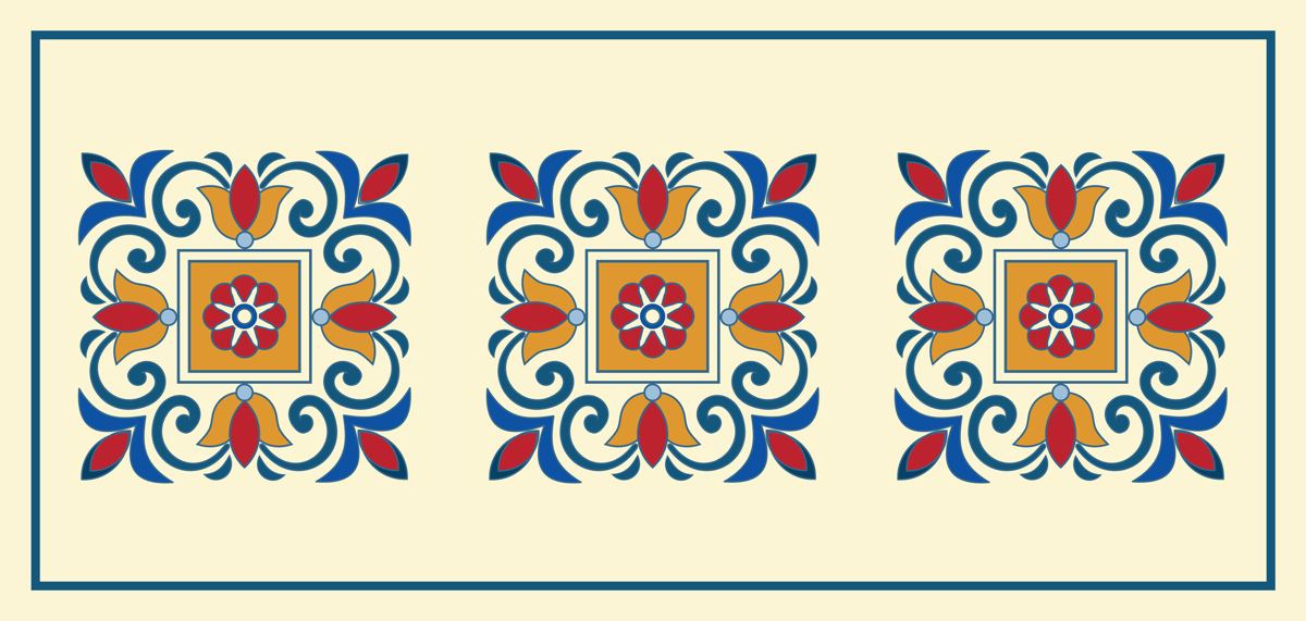 Tribal Tiles — the table runner