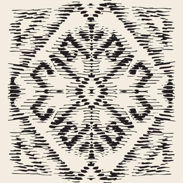 Tribal Noir — cushion 1 of 6, the printed design