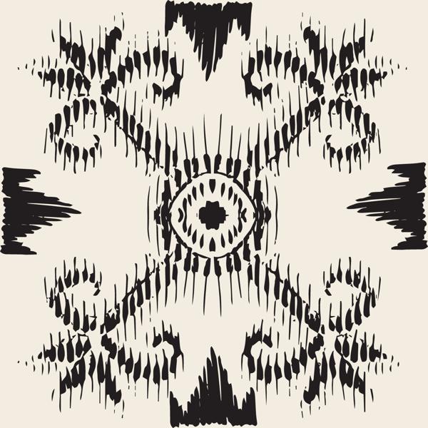 Tribal Noir — cushion 3 of 6, the printed design