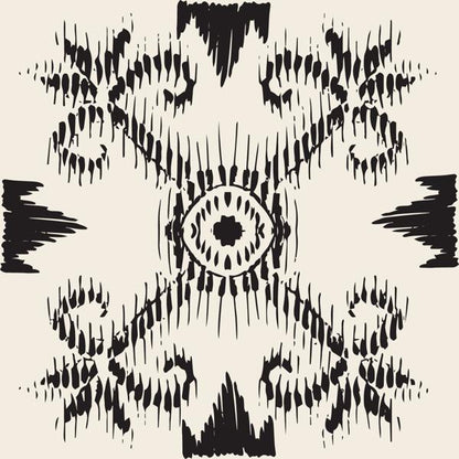 Tribal Noir — cushion 3 of 6, the printed design
