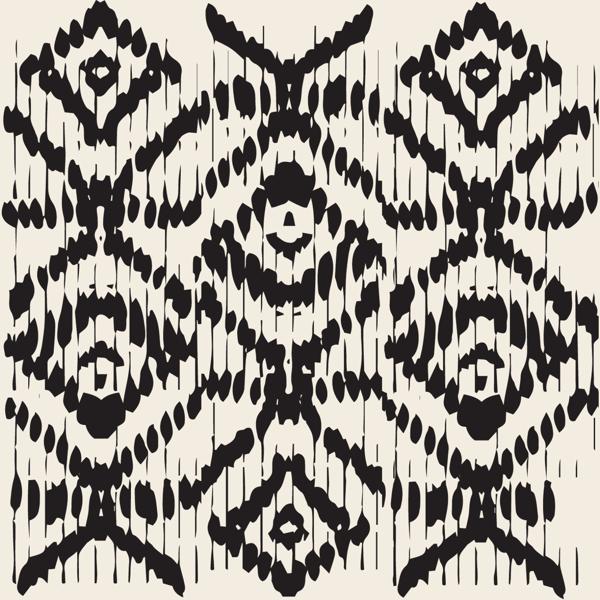 Tribal Noir — cushion 4 of 6, the printed design