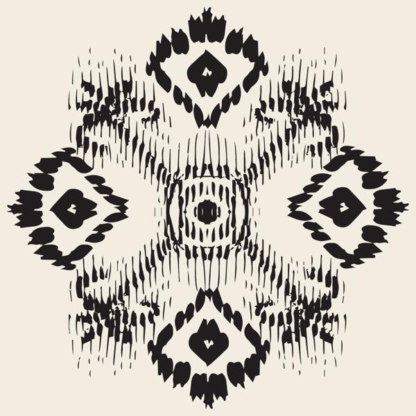 Tribal Noir — cushion 5 of 6, the printed design