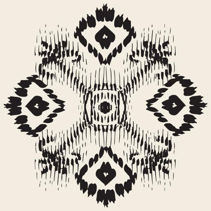 Tribal Noir — cushion 5 of 6, the printed design