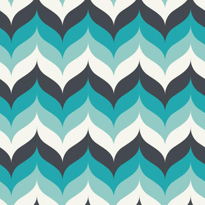 Teal Geo — cushion 1 of 6, the printed design