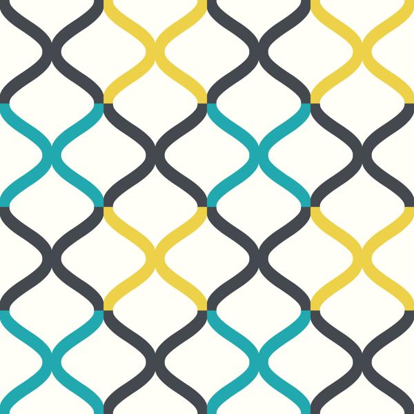 Teal Geo — cushion 2 of 6, the printed design