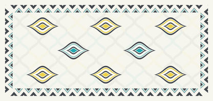 Teal Geo — the table runner