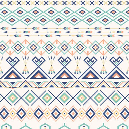 Blue Tribal — cushion 1 of 6, the printed design