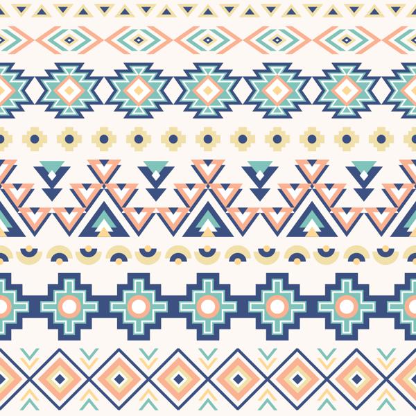 Blue Tribal — cushion 4 of 6, the printed design