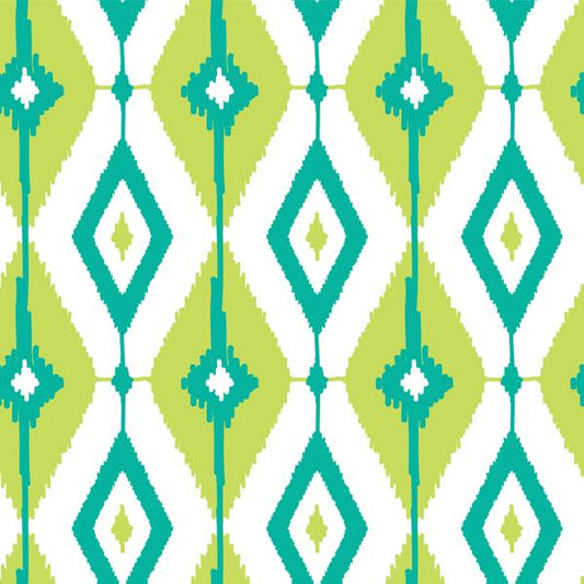 Lime Ikat — cushion 1 of 4, the printed design
