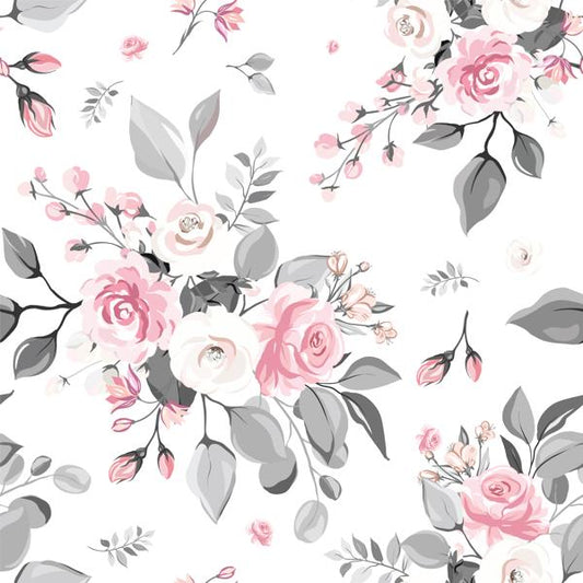 Rose & Stripe — cushion 1 of 4, the printed design