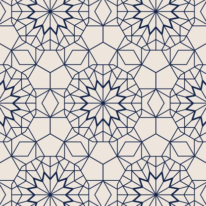Arabesque Navy — cushion 2 of 4, the printed design