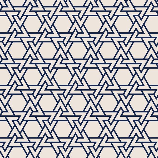 Arabesque Navy — cushion 3 of 4, the printed design