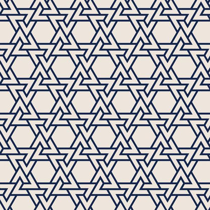 Arabesque Navy — cushion 3 of 4, the printed design