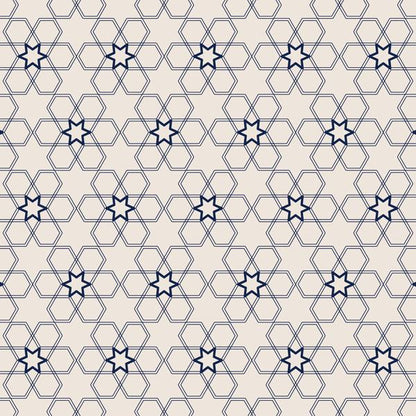 Arabesque Navy — cushion 4 of 4, the printed design