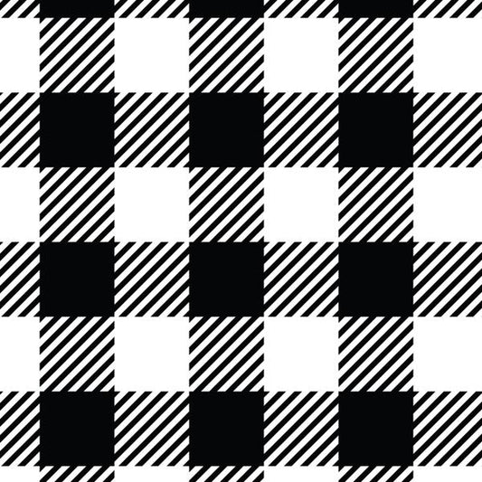 Monochrome Plaid — cushion 1 of 4, the printed design