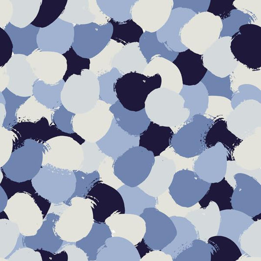 Navy Brush — cushion 1 of 4, the printed design