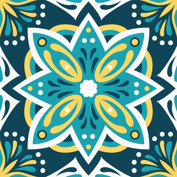 بلاط تالافيرا — الكوشن 2 من 4، التصميم المطبوع