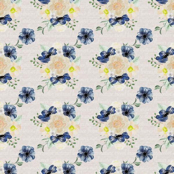 Blue Blossom — cushion 2 of 6, the printed design