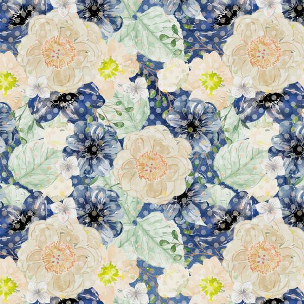 Blue Blossom — cushion 4 of 6, the printed design