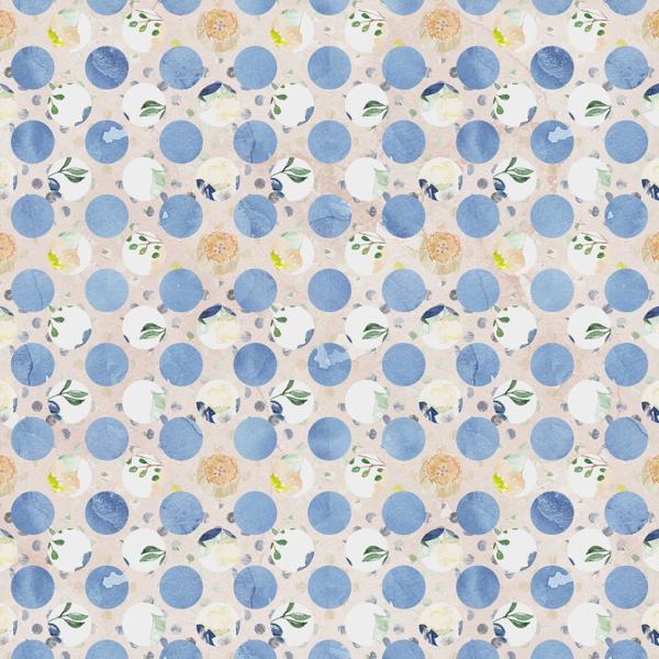 Blue Blossom — cushion 5 of 6, the printed design