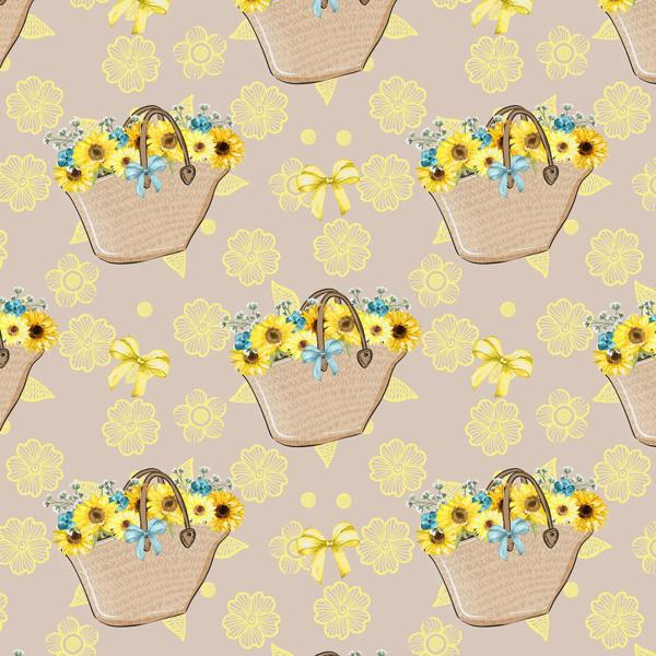 Sunflower Field — cushion 3 of 6, the printed design