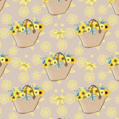 Sunflower Field — cushion 3 of 6, the printed design