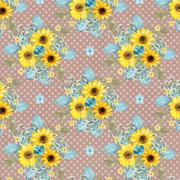 Sunflower Field — cushion 4 of 6, the printed design