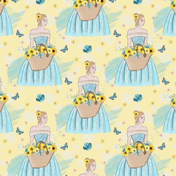 Sunflower Field — cushion 5 of 6, the printed design