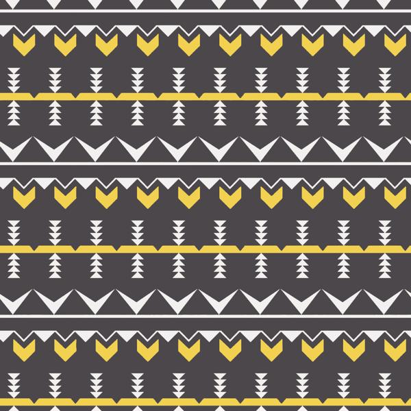 Tribal Mustard — cushion 1 of 6, the printed design