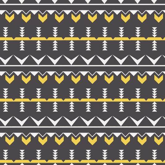 Tribal Mustard — cushion 1 of 6, the printed design