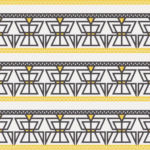 Tribal Mustard — cushion 2 of 6, the printed design