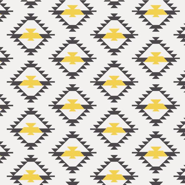 Tribal Mustard — cushion 4 of 6, the printed design