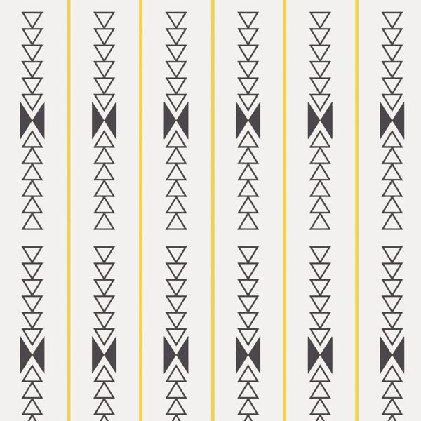 Tribal Mustard — cushion 5 of 6, the printed design