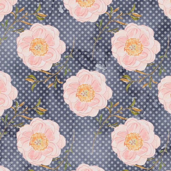 Peony Navy — cushion 1 of 6, the printed design