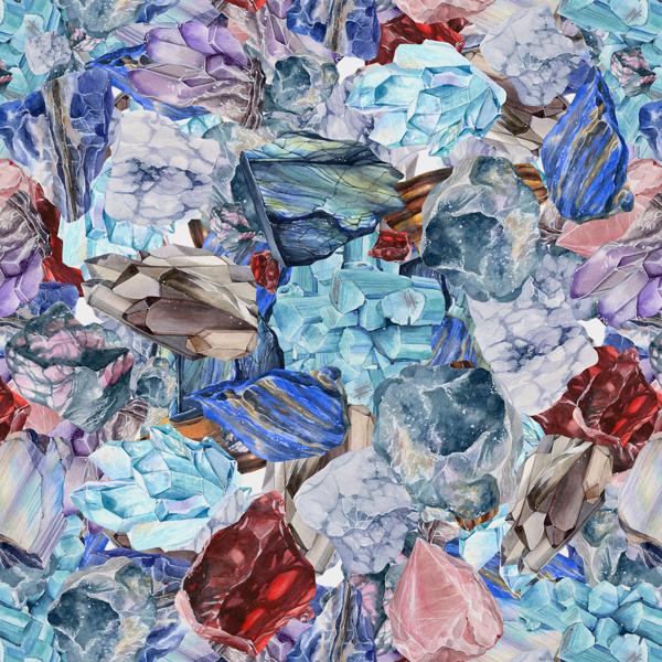 Crystal Blue — cushion 3 of 6, the printed design