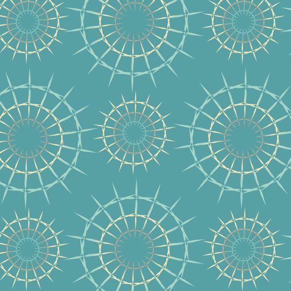 Teal Medallion — cushion 5 of 6, the printed design