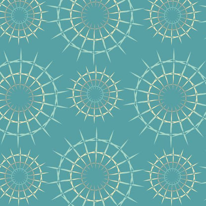 Teal Medallion — cushion 5 of 6, the printed design