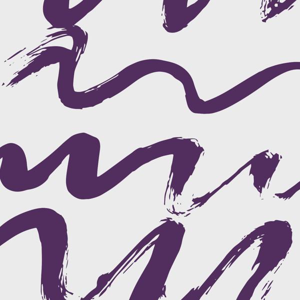 Plum Brush — cushion 5 of 6, the printed design