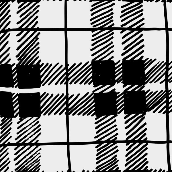 Ink Grid — cushion 1 of 6, the printed design