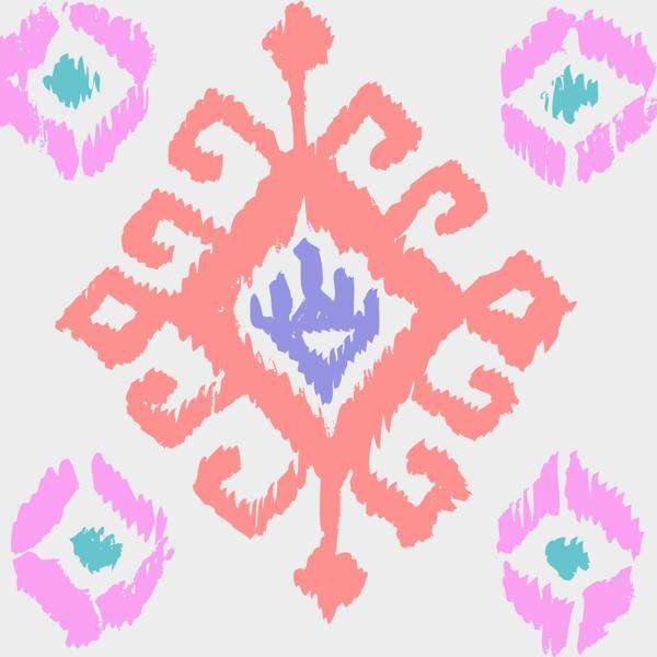 Pastel Ikat — cushion 2 of 6, the printed design
