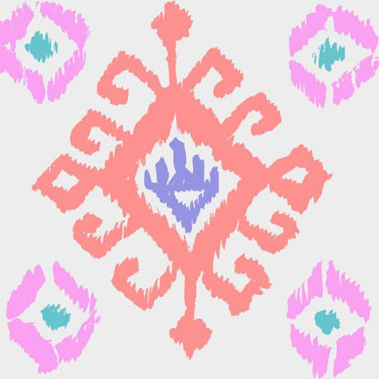Pastel Ikat — cushion 2 of 6, the printed design