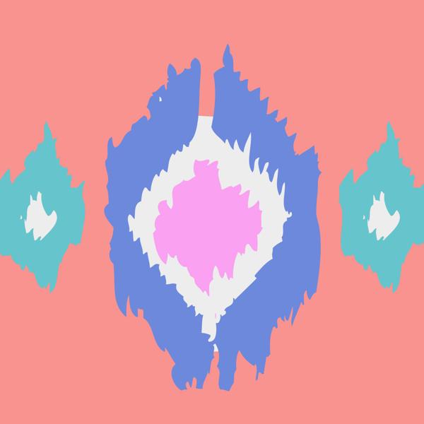 Pastel Ikat — cushion 6 of 6, the printed design