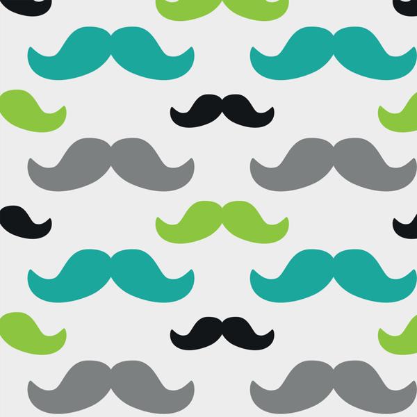 Moustache — cushion 1 of 6, the printed design