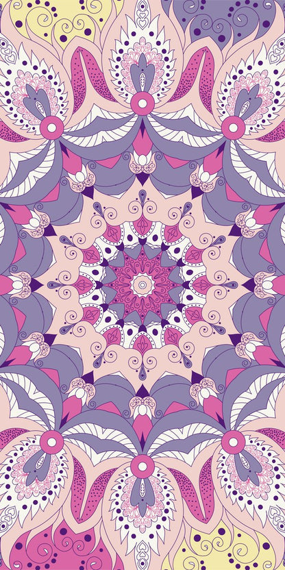Mandala Bloom — the left curtain panel