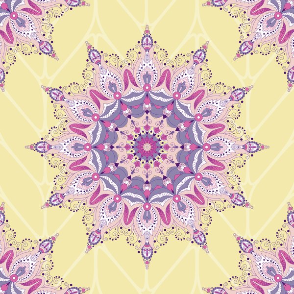 Mandala Bloom — cushion 3 of 3, the printed design