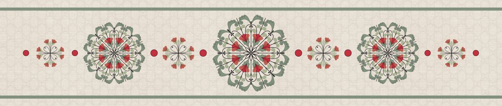 ميداليات حمراء — مفرش السفرة، 250×50 سم
