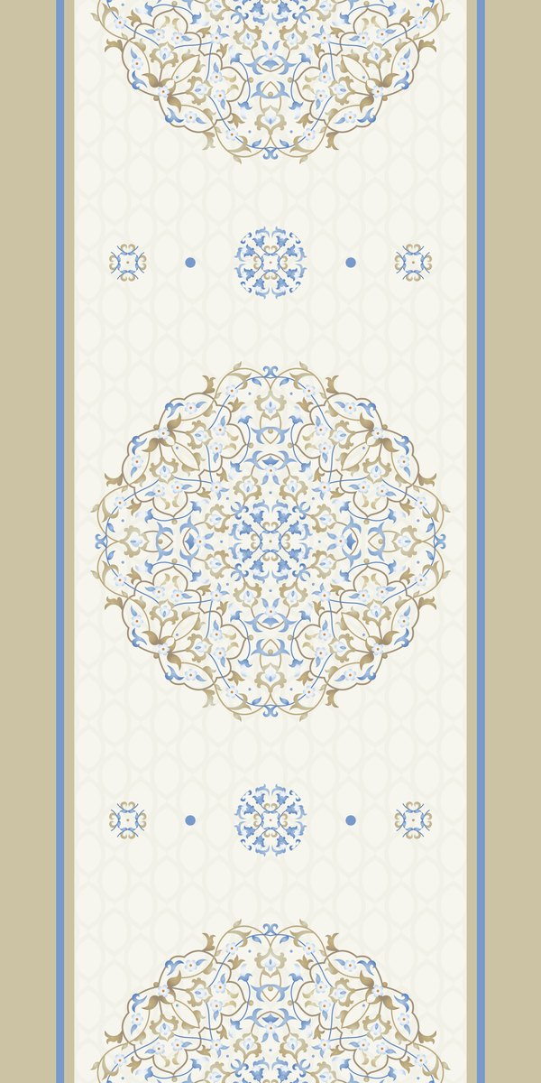 Pearl Arabesque — the left curtain panel