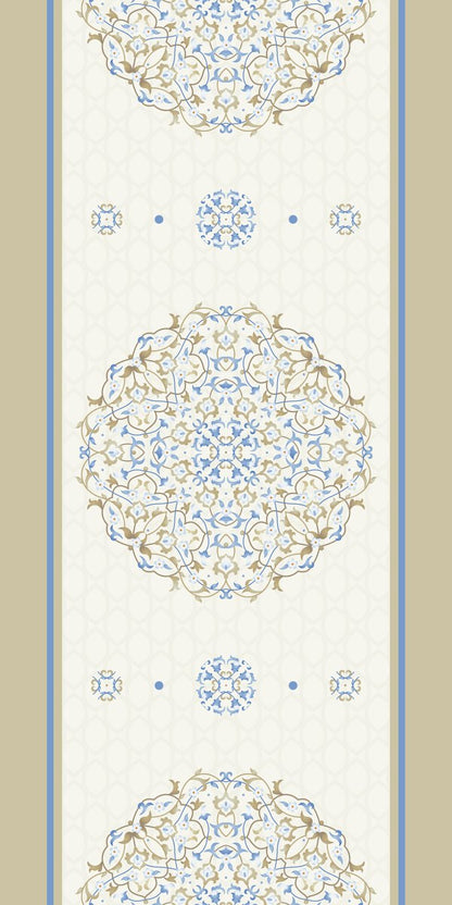 Pearl Arabesque — the left curtain panel