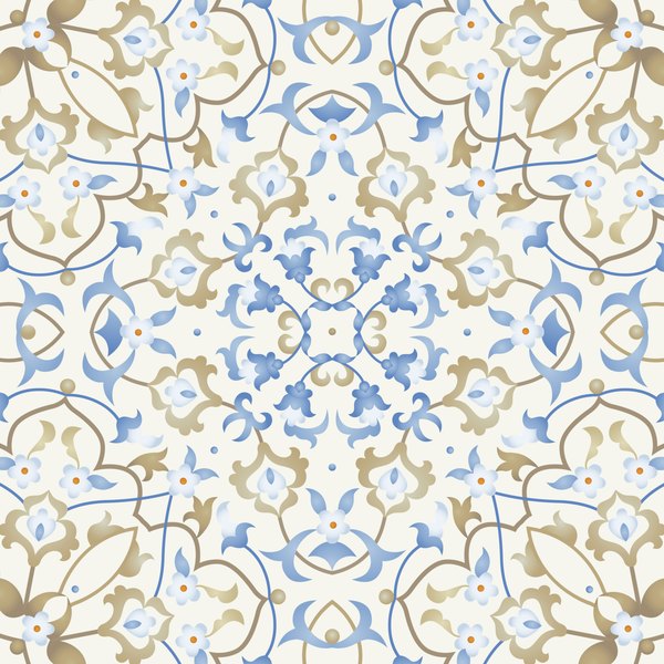Pearl Arabesque — cushion 2 of 3, the printed design